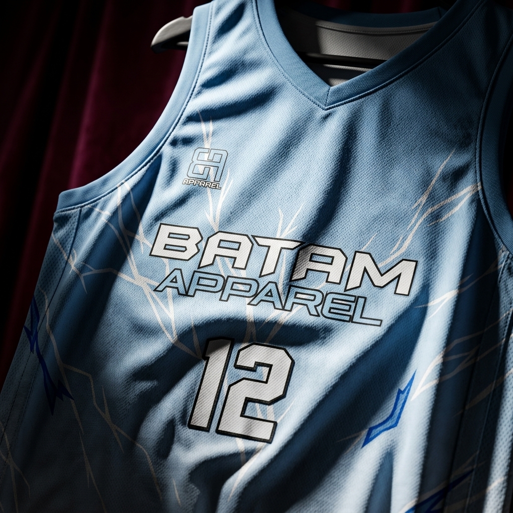 Baju Basket Dengan Desain Petir